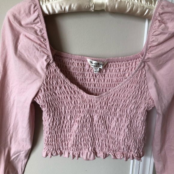 ASOS Pink Smocked Crop Top - Picture 3 of 7